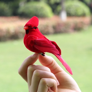 Cardeal Vermelho Pássaros De Espuma Artificial Pena Para Árvore De Natal Ornamentos Artesanato Decoração Embelezamento