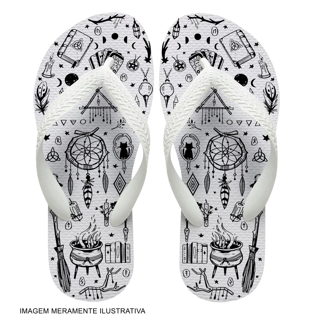 Chinelo wicca chinelo bruxaria magia sandália bruxa em Oferta na Shopee
