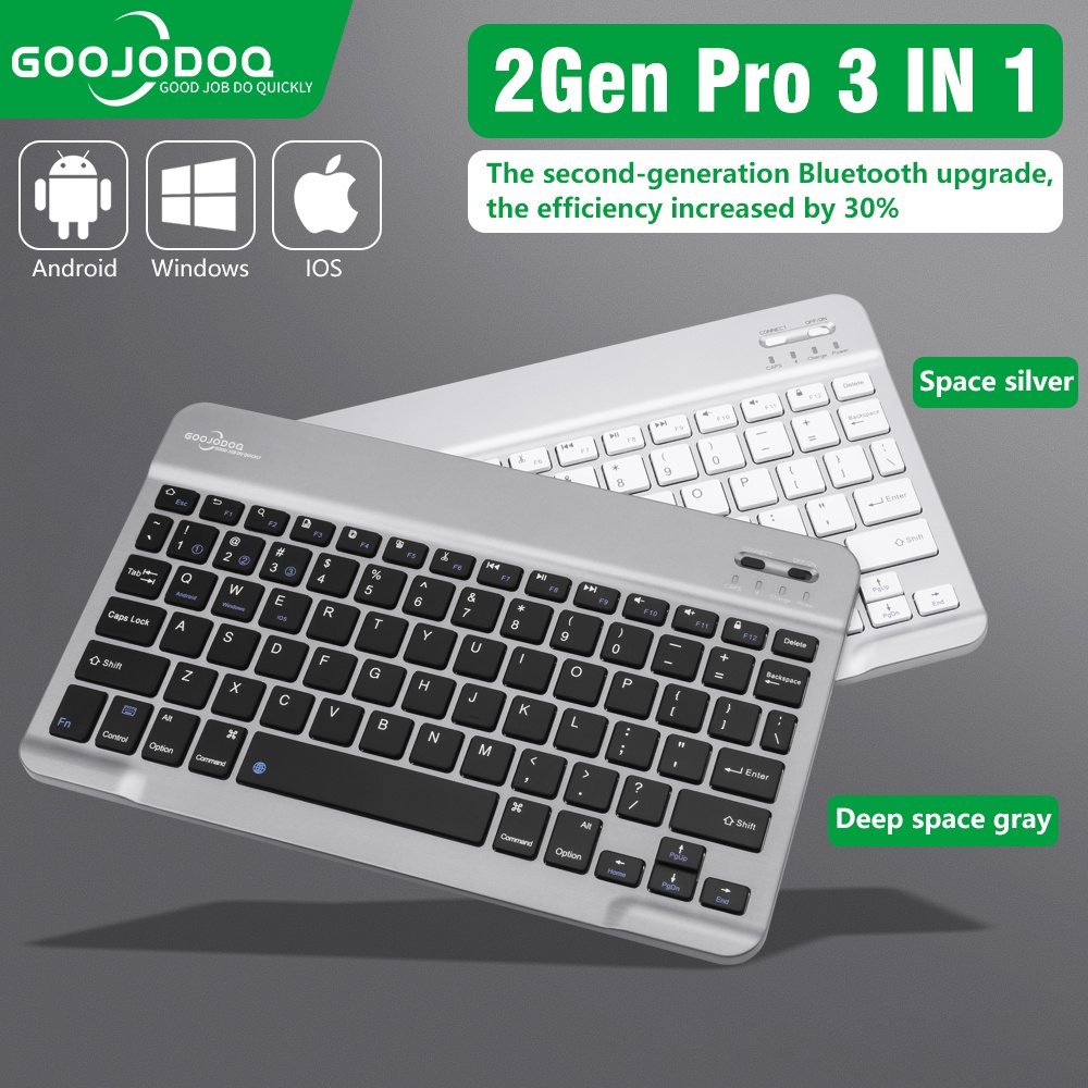 Goojodoq Bluetooth Teclado Sem Fio Mouse Universal Para ipad/Android/iOS/Microsoft