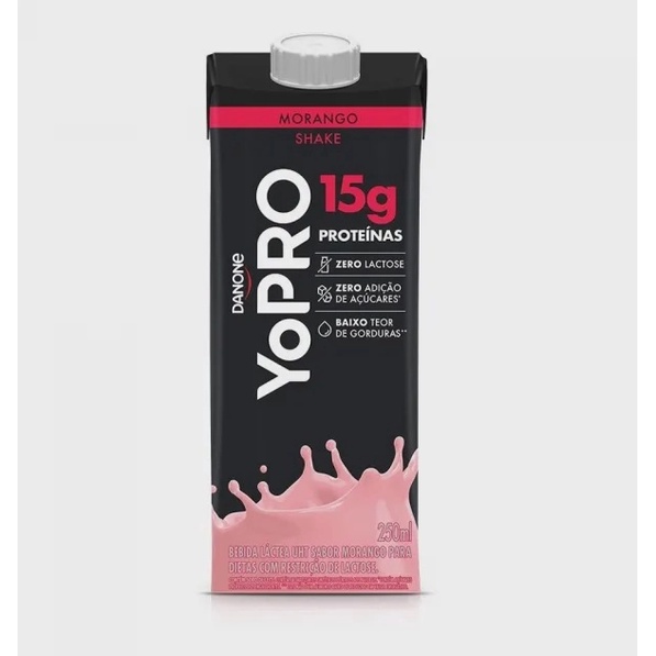 Bebida Láctea YoPRO 15g de Proteína Sabor Morango - 250ml