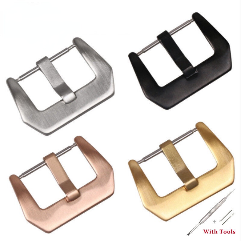 High Quality Wristwatch Frosting Buckle Stainless Steel Simple Practical Watch Band Buckle 16mm 18mm 20mm 22mm 24mm 26mm