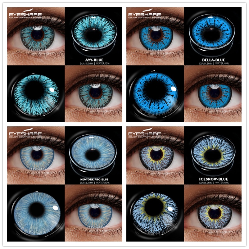 EYESHARE Cor Lentes De Contato Para Os Olhos 2 Pcs Coloridas De Cosméticos Verde Azul Naturais Lente Beleza Maquiagem Olho