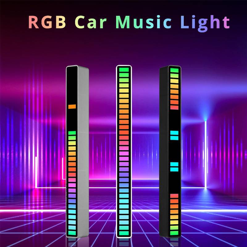 Carro RGB Luz Ambiente pickup Ritmo Barra De LED De Controle De Som Faixa USB Ajustável Para Festa De