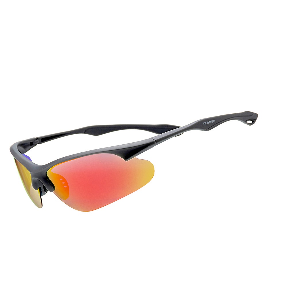 Óculos De Sol Esportivo Com Lentes Vermelho Espelhado E Polarizadas Com Proteção UV400 Isabela Dias 1435