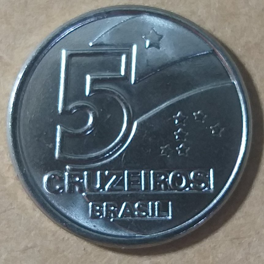 Moeda De 5 Cruzeiros Salineiro 1990 Antiga Rara Para Colecionadores  R$ 27,90 (mbc)