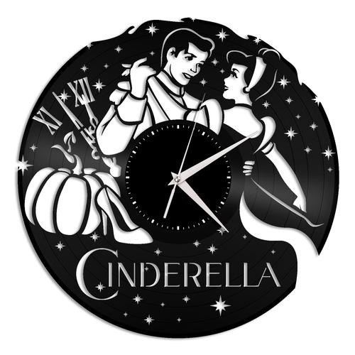 Cinderela - Relógio Disco De Vinil Decoração