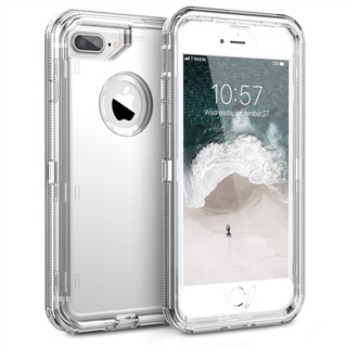 Capa De Celular Armadura 3 Em 1 Transparente De TPU + PC Resistente Anti-Impacto Para iphone 7/8/XS MAX/X/XR/11/12/13 PRO/12Pro