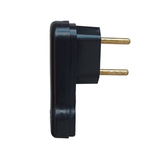 5 Peças Plugue Pino Macho 90° Lateral 10A 2P Preto Voltim em Oferta na Shopee
