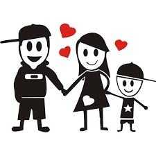 Adesivo Familia Feliz  Pai, Mãe e Filho Personalizado