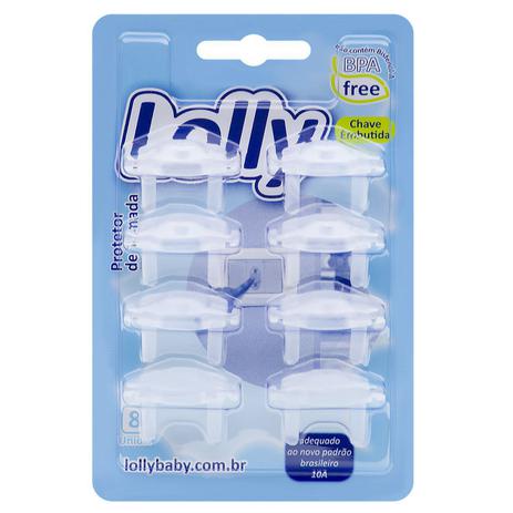 Kit Protetor De Tomada Lolly 8 Unidades Bebê Seguro