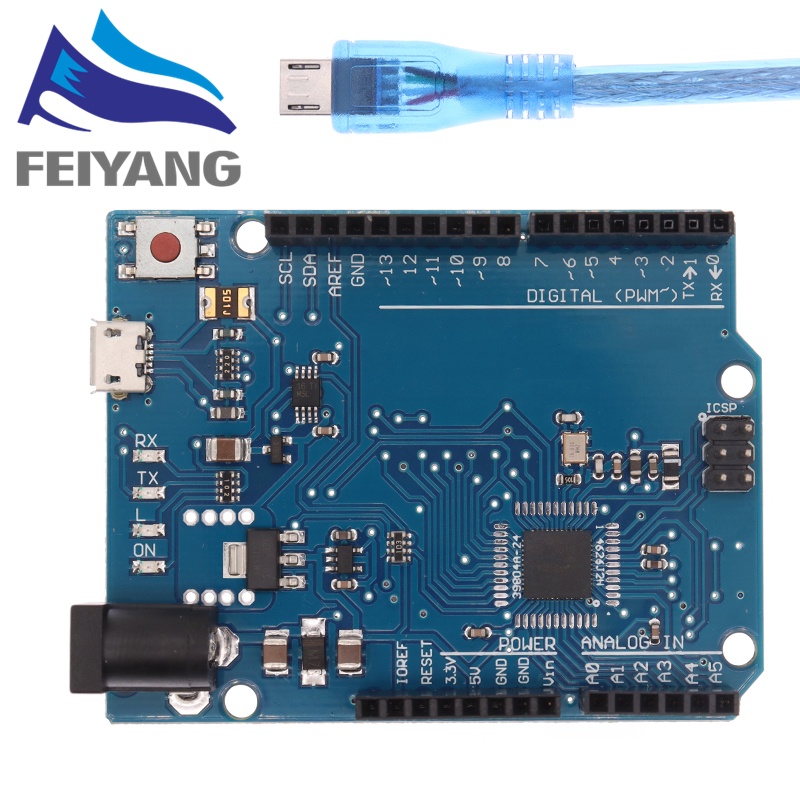 Leonardo R3 Microcontroller Atmega32u4 Placa De Desenvolvimento Com Cabo USB Compatível O Kit Iniciante Arduino DIY