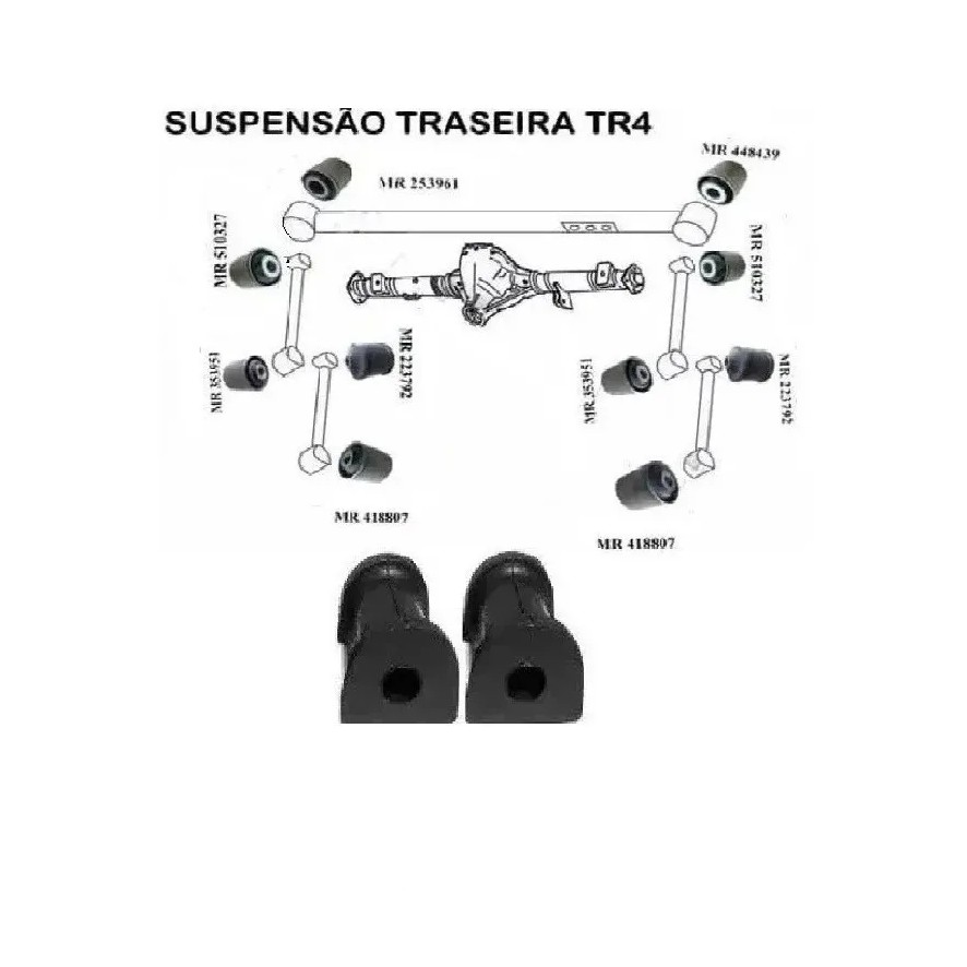 12 Buchas Suspensão Traseira Pajero Tr4 2001/2016