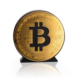Símbolo 3d Bitcoin - Letreiro De Mesa 16 Cm Criptomoeda