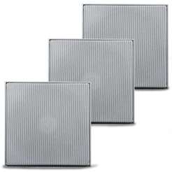 KIT 3 ARANDELA LESON COAXIAL QUADRADA BRANCA TWEETER