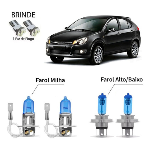 Par Lampadas Branca 8500k Farol Milha/baixo/alto Jac J3