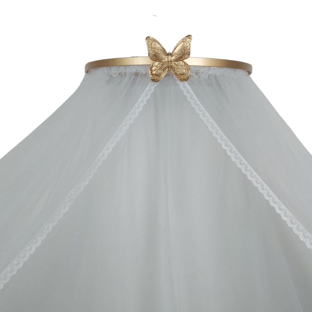 Dossel borboleta com mosquiteiro para berço