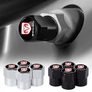 4pçs Prata E Preto Liga Carro Pneus Ar Tampa Hexágono Pneu Vavle Core Cap Com Emblema De Para Dodge Calibre Journey Ram Durango Carregador SRT em Oferta na Shopee