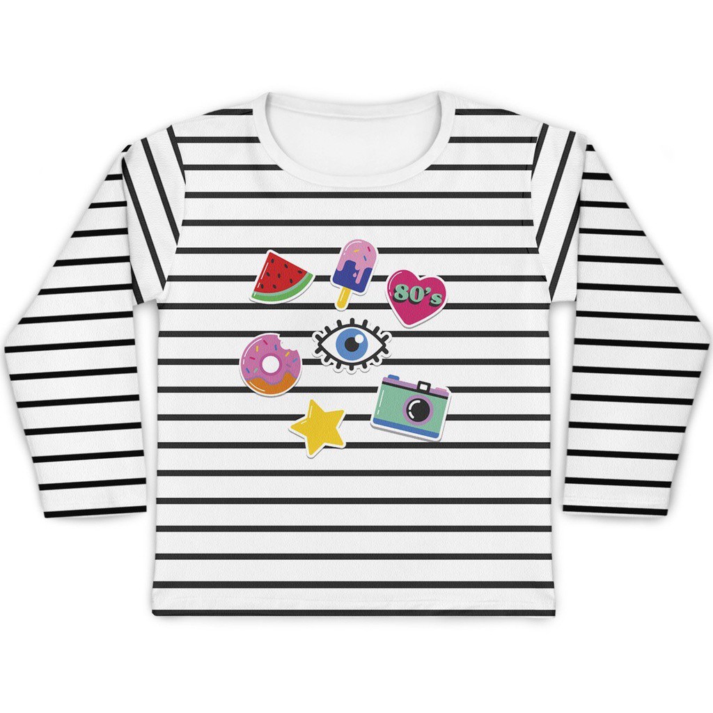 Blusa Feminina Manga Longa Infantil Menina Cool Girl Proteção Solar 50+ Mini Boo
