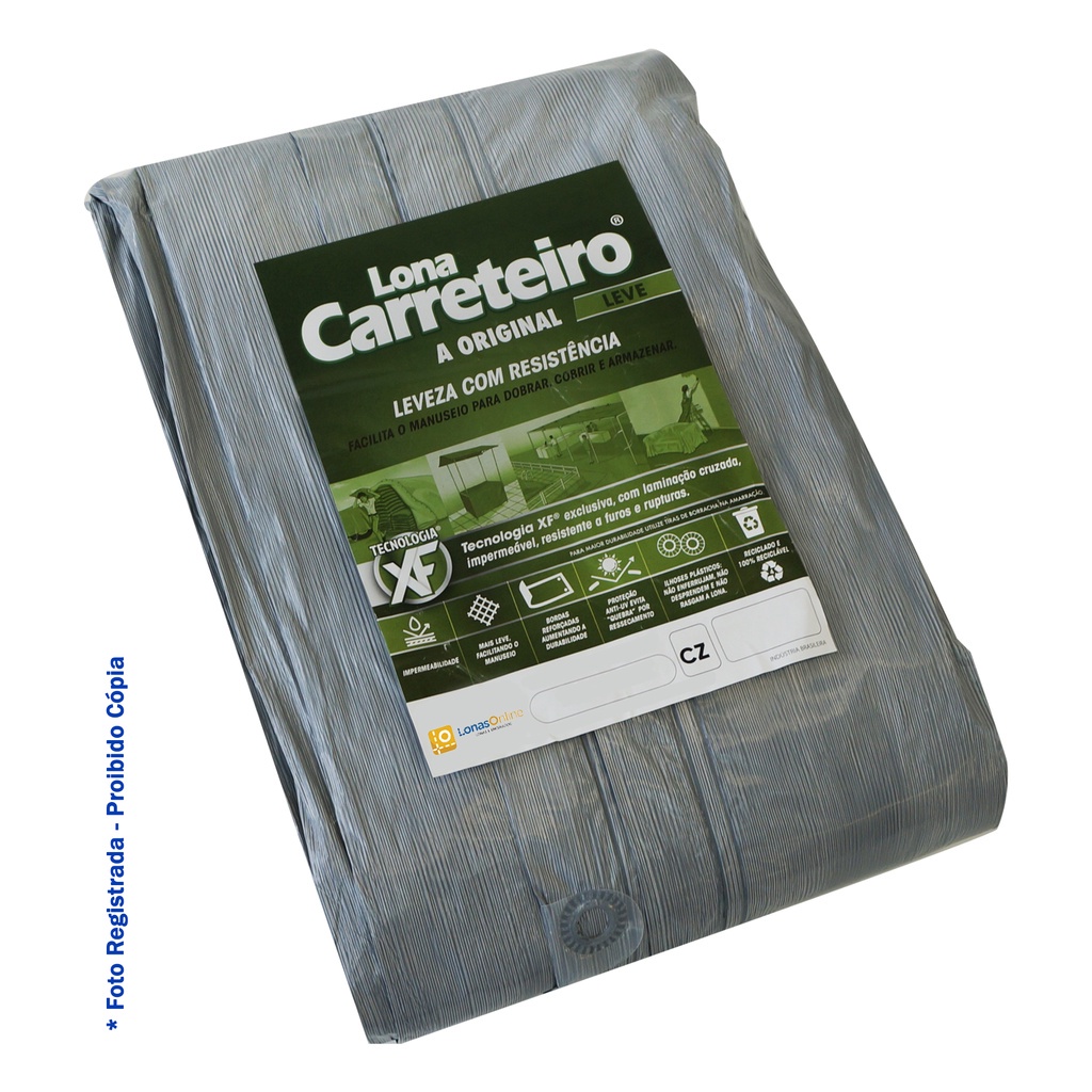 Lona Carreteiro Leve 3x2 Cinza Multiuso Impermeável Plastica Cobertura Acampamento Caminhão Reforma Pintura Obra Telhado Tenda Lago Polietileno Camping Transporte Carga Proteção Barraca Barco Feira Expurgo