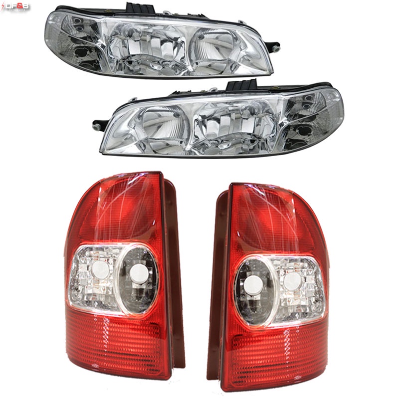 Par Farol + Lanterna Fiat Strada 2001 2002 2003 2004 Bicolor