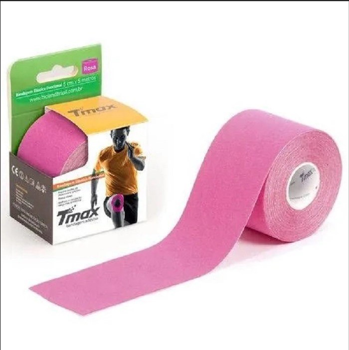 Bandagem Funcional Elastica Adesiva Rosa Tmax