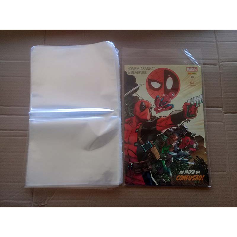 Saco Plástico P/Gibis Hq Manga Quadrinhos 100 Unid 18x30 formato americano em Oferta na Shopee