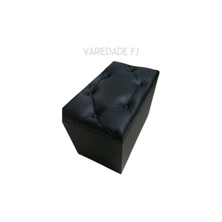 puff bau medio preto corino 58x34x42
