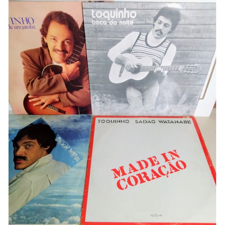 Vinil LPs Toquinho - Boca da noite - À sombra de um Jatobá - Doce vida - Toquinho e Sadao Watanabe Made in coração