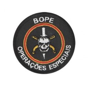 Patch Bordado Com Fecho De Contato Caveira Bope Operações Especiais