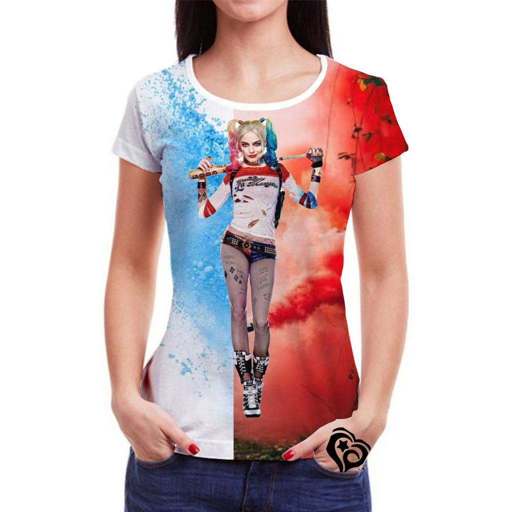 Camiseta da Arlequina coringa Roupa Blusa Esquadrao Suicida