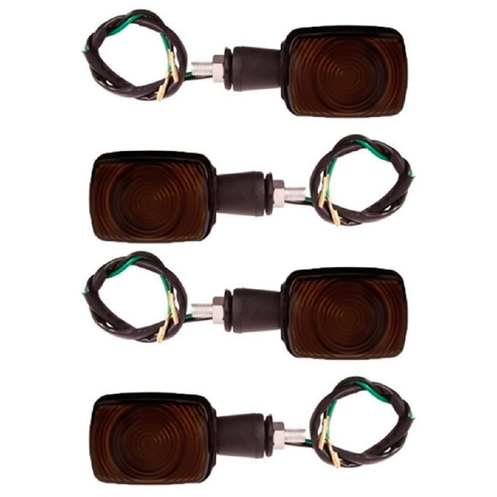 Kit 4 Piscas Seta YBR 125 XTZ 125 2002 a 2008 Fumê Bronze — imagem 2 de 2