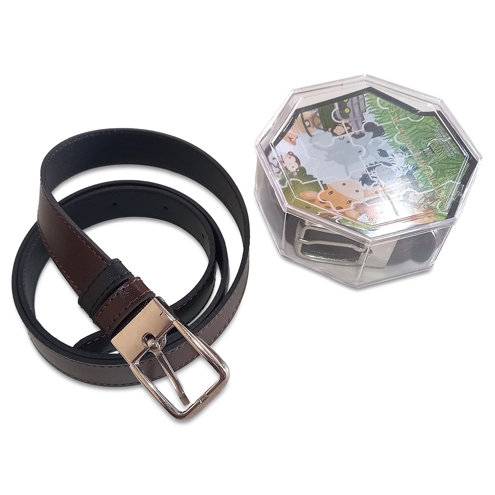 cinto dupla face masculino infantil na caixa em Oferta na Shopee