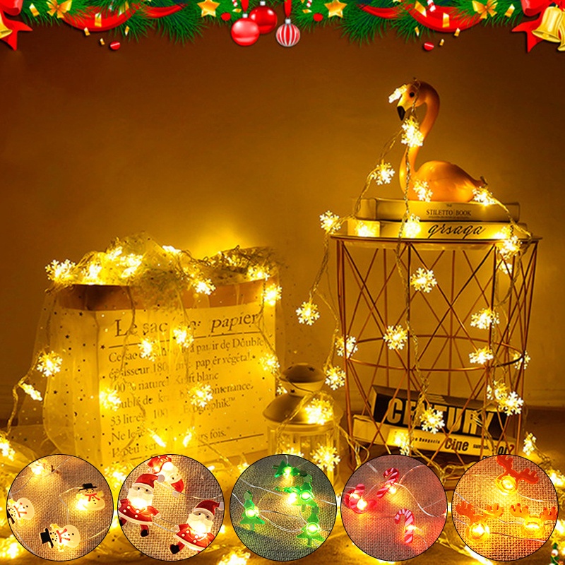 2m 20led Papai Noel Árvore De Natal Luzes Led Corda Feliz Natal Decoração  Para Casa 2021 Enfeites De Natal Presentes De Natal Ano Novo | Shopee Brasil