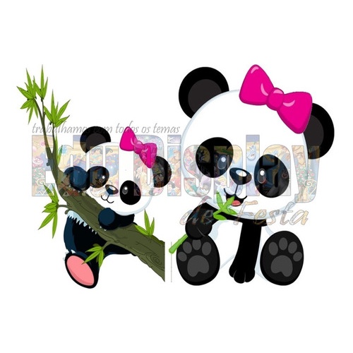 Panda Rosa - Kit 10 Display Mesa Festa Decoração 20cm | Shopee Brasil