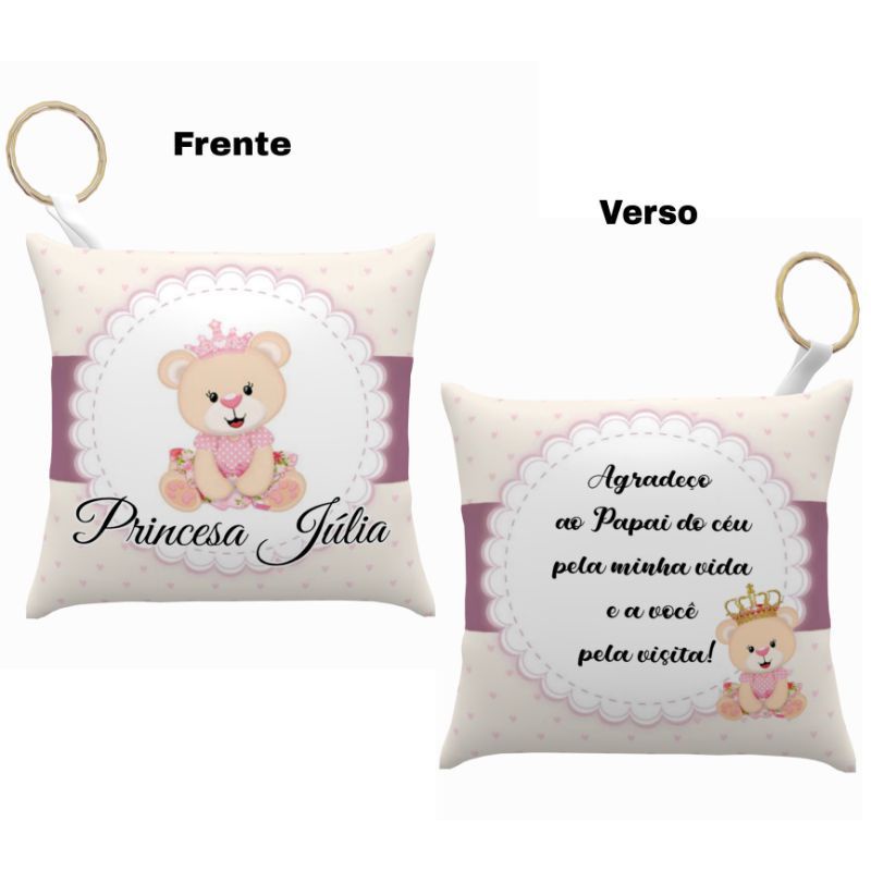 50 Almochaveiros Tema Ursinha Princesa personalizados lembrancinhas