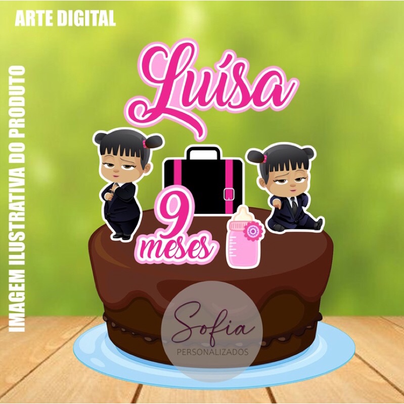 Topo de Bolo - Topper de Bolo Personalizado Poderosa Chefinha Mesversario Aniversário