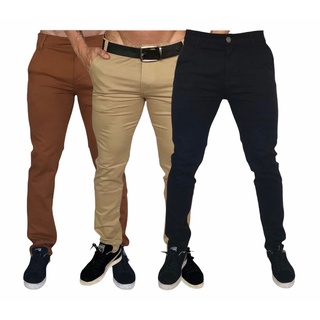 Calça Social Masculino Modelo Chino Reta Tradicional - Bege