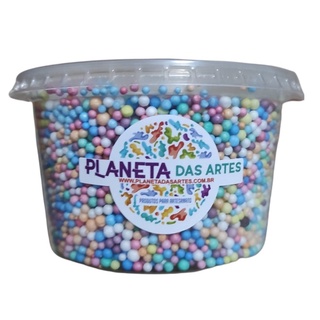 Floco de Isopor Multi-Colorido Pote com 250 ml cada - Planeta das artes