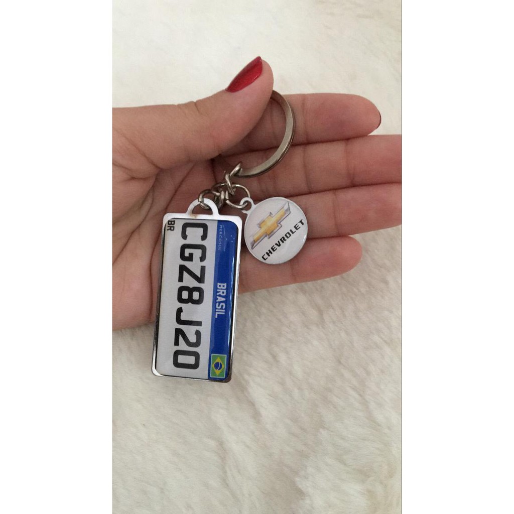 Chaveiro Placa Mercosul - Personalizado