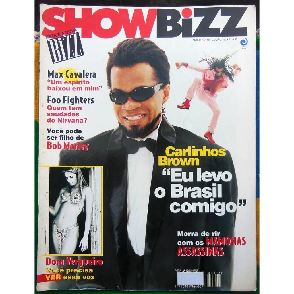 Revista Show Bizz 123 Carlinhos Brown Engenheiros Raul Seixas Pôster Jon Bon Jovi