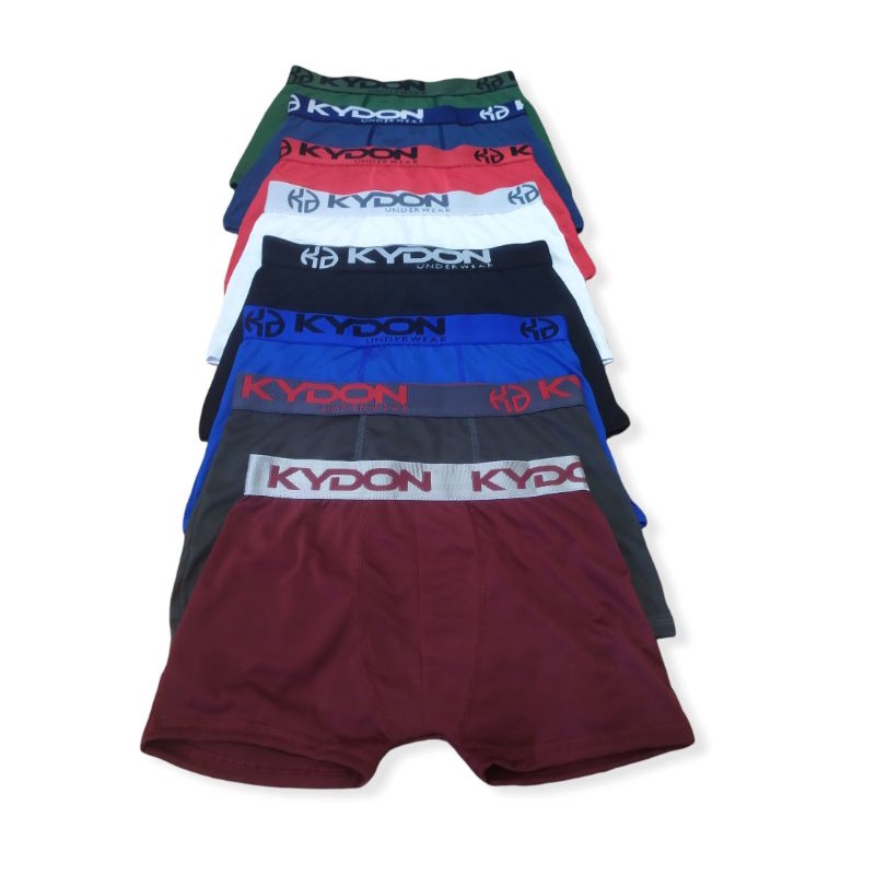 Kit 3 Cueca Box Sunga Boxer Lisas e Estampadas Kydon Lingerie
