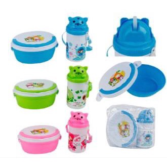 Lancheira Infantil 2 peças Escolae  Acompanha Bolsinha Plástica 400/600ML - KRI-37