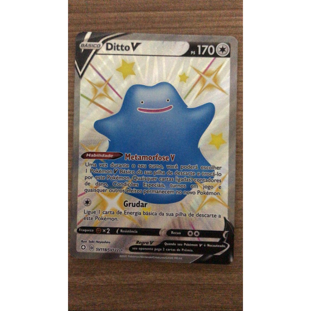 Carta Pokémon Ditto Vmax Shiny Destinos Brilhantes