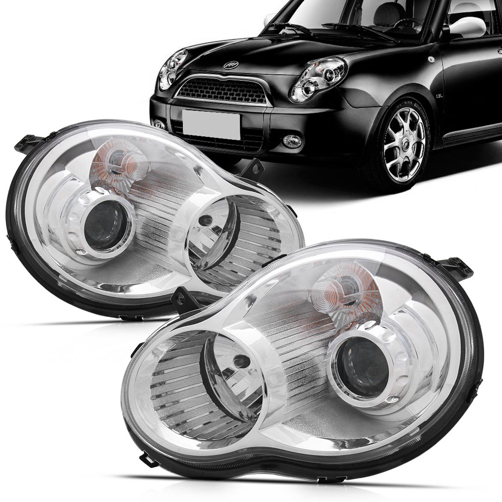 Farol Lifan 320 Foco Duplo Cromado
