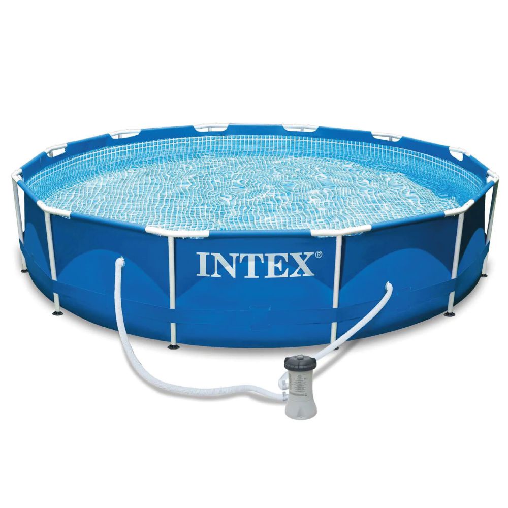 Piscina Intex 6.503 Litros Estrutural Azul Armação Bomba Filtrante