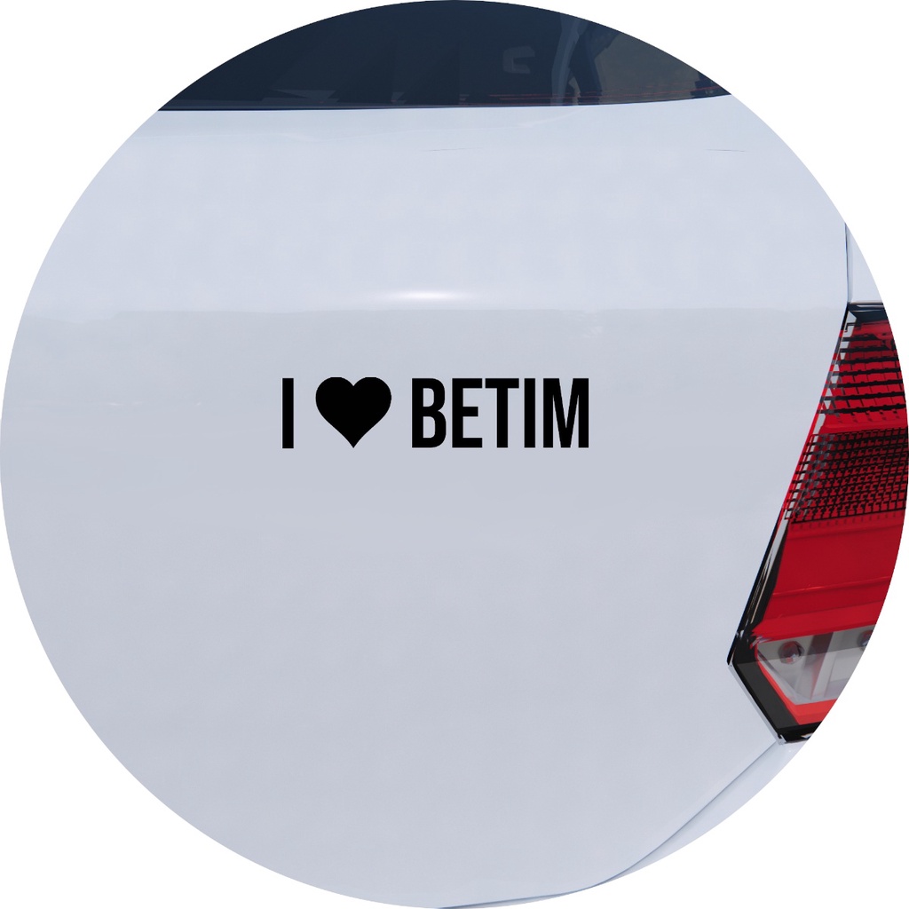 Adesivo de Carro Eu amo Betim - I Love Betim