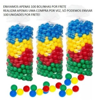 100 pcs brinquedo infantil de plástico colorido /  Bolinhas / Multicolorido