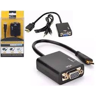 Conversor Adaptador De Vídeo Hdmi Para Vga Com Áudio P2