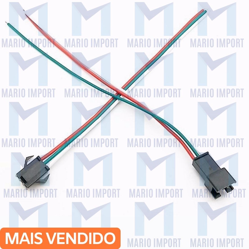 5 Pares de Conector Engate Rápido Macho e Fêmea 3 Vias Para Fita Led Digital Ws2811, Ws2812b e 6803