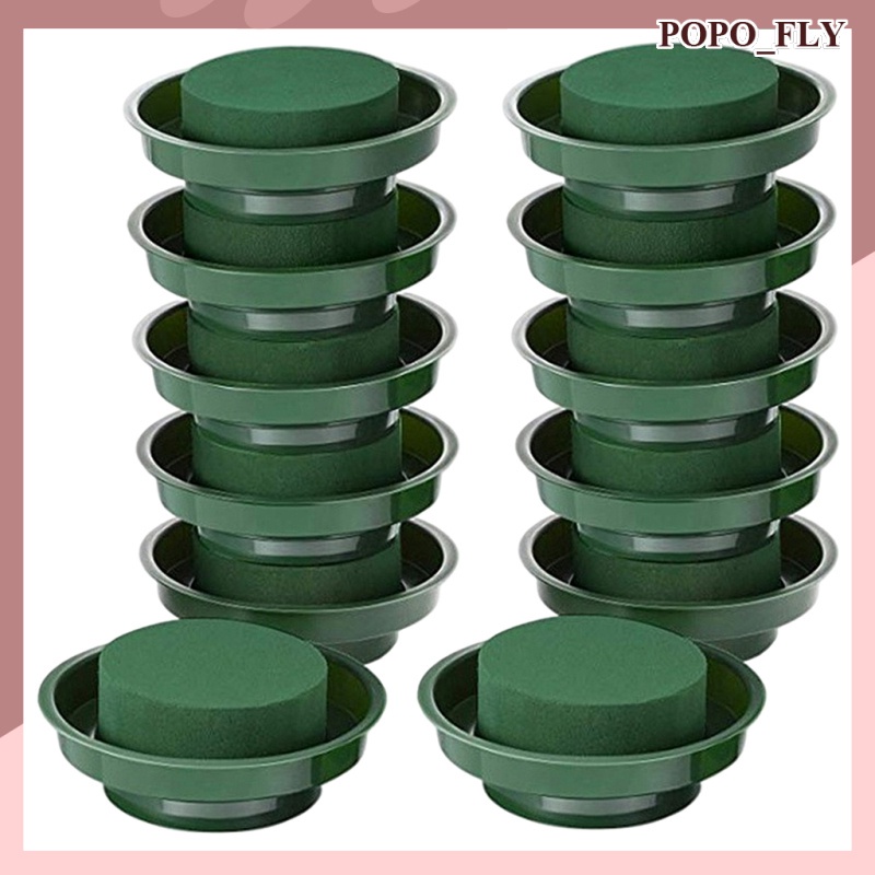 Popo_Fly) 12pçs Blocos De Espuma De Flor, Espuma Floral Redonda Seca Para  Flores Artificiais, Blocos De Espuma De Isopor Verde Para Casamento |  Shopee Brasil